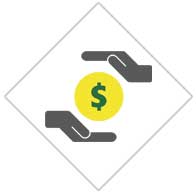 Hands Covering Money Icon